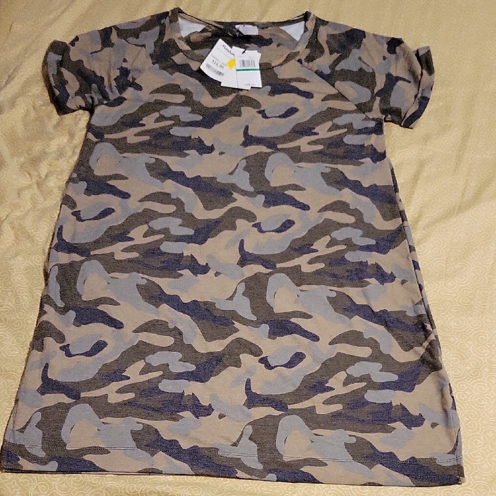 NWT Camo Print Womans Dress Lg